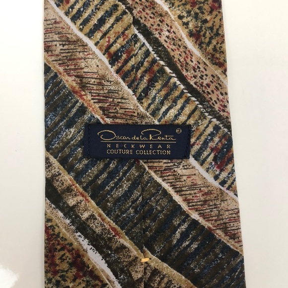 Oscar De La Renta Couture Collection 100% Silk Tie - Picture 4 of 7